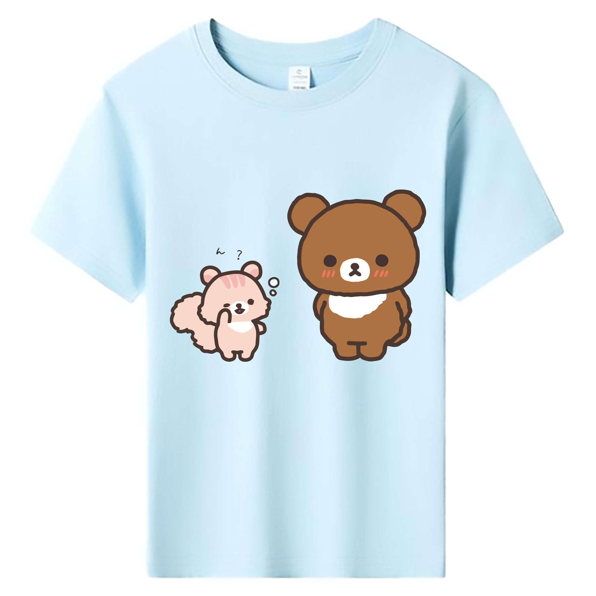 （画像用） リラックマ リラックマ キイロイトリ Rilakkuma Korilakkuma Kiiroitori 綿100％キッズTシャツ（フロントプリント）